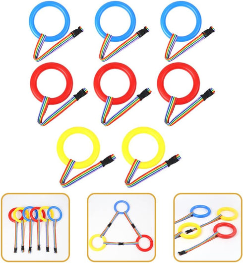 Kids Walking Rope 8pcs Safety Walking Rope Detachable Hold A Ring Walking Rope Transition Rope with Handles for Kids Daycare Kindergarten Nursery Outdoor Safety Walking Rope