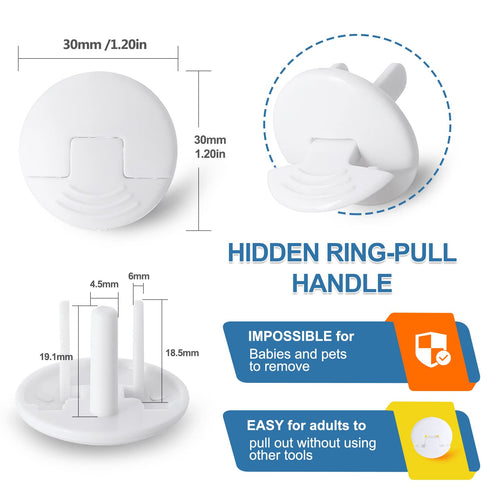 Outlet Covers Baby Proofing White - PRObebi 38 Pack Plug Covers for Electrical Outlets, Child Proof Socket Covers