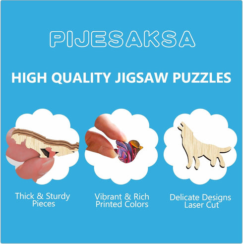 (L-13.4 13.3in -290 Wooden Puzzles for Adults, Embossed Sea Turtle Puzzle for Adults, Unique Shaped Wooden Jigsaw