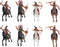NUOBESTY Indian Model Figures - 8 Pieces Horse Riding Plastic Indians Figurines Playset