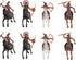 NUOBESTY Indian Model Figures - 8 Pieces Horse Riding Plastic Indians Figurines Playset