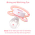 Adult-Sized Pacifier with Baby Cuties Pattern - Pink Bunny Design