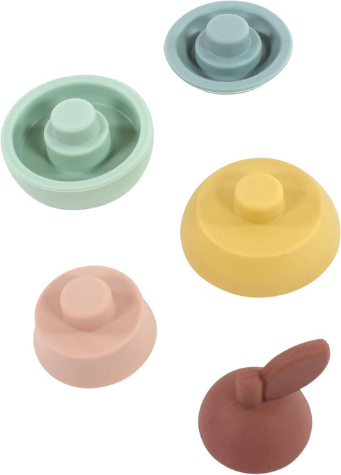Hudson Baby Silicone Stacking Toy, Pear, One Size