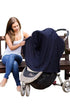 Byrd & Blume Maternity Nursing Cover, Lightweight Breastfeeding Wrap Shawl, Navy, One Size