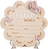 BOXOB Wooden Baby Announcement Sign, 7x6.81in Butterfly Hello World Newborn Sign Baby Name