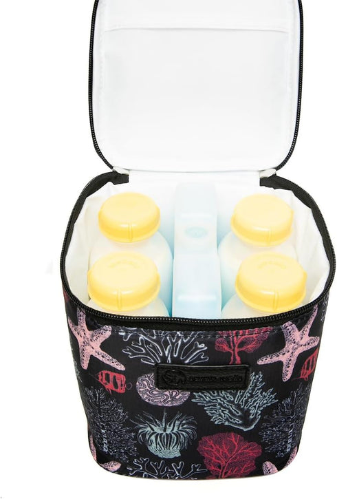 Pack Cold Gold Breastmilk Cooler Bag with Safety Tested Ice - Insulated Milk Storage for Work, Travel & Daycare - Fits