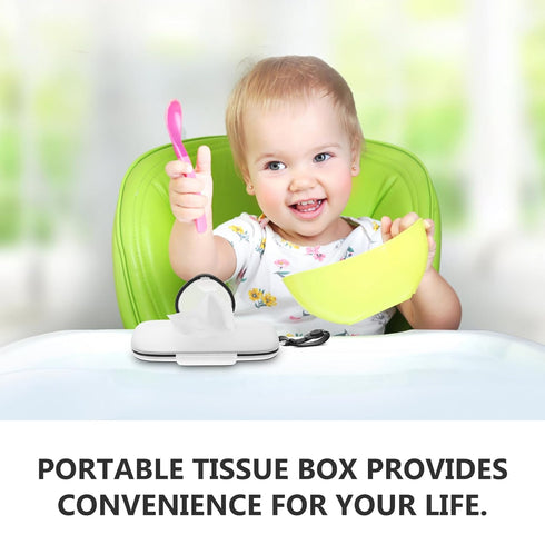Luxshiny Portable Baby Wipes Dispenser with Heart-Shaped Lid Reusable Wipe Holder Box for Travel and Home