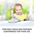 Luxshiny Portable Baby Wipes Dispenser with Heart-Shaped Lid Reusable Wipe Holder Box for Travel and Home