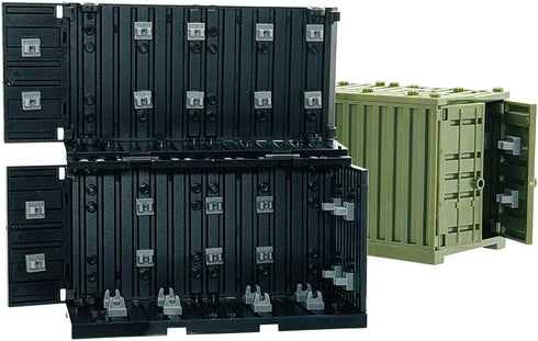 Ferberbears 6+ Building Bricks Military Big Box Toys Shipping Container for Mini Figures,Construction Building Block