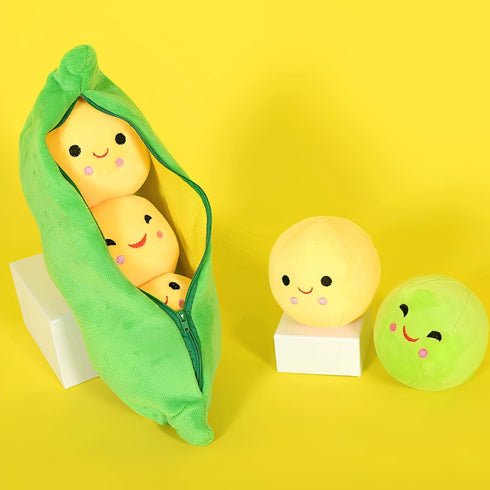 Beans,9.8''/25cm) AOQI Giant Peas in A Pod Plush Toy Pea Pod Pillow Cute Pea Stuffed Toys Plant Doll Various Sizes