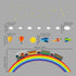 Rainbow Train Wall Stickers DIY Rocket Airplane Wall Decals Art Decor for Kids Nursery Bedroom