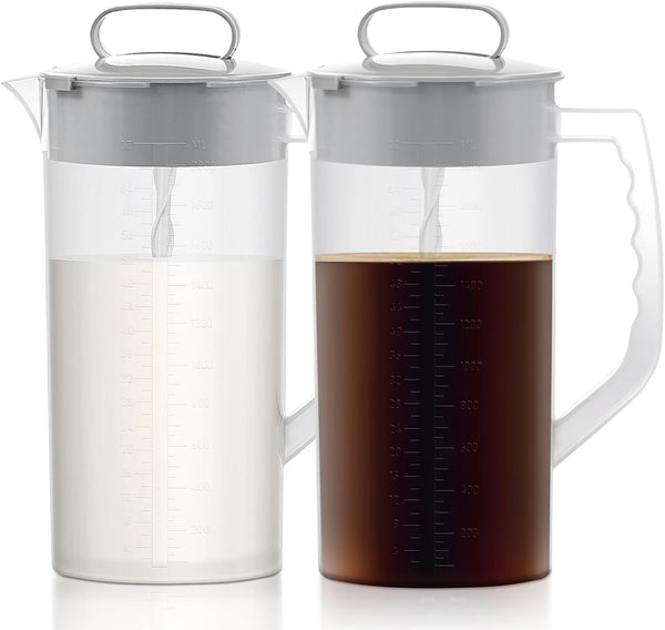 AIIHAC Breast milk pitcher, 64oz/ 2000ml Mixing pitcher with lid, Mixing baby formula,coffee,