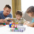 OBTANIM 600 Pcs Colorful Wooden Domino Blocks Set, Bulk Building Racing Stacking Games for Kids Birthday Party Favors