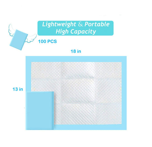 Buyockss 100 Count 13X18 Inch Baby Disposable Underpad Incontinence Changing Pad Baby Diapers Newborn Pads Soft