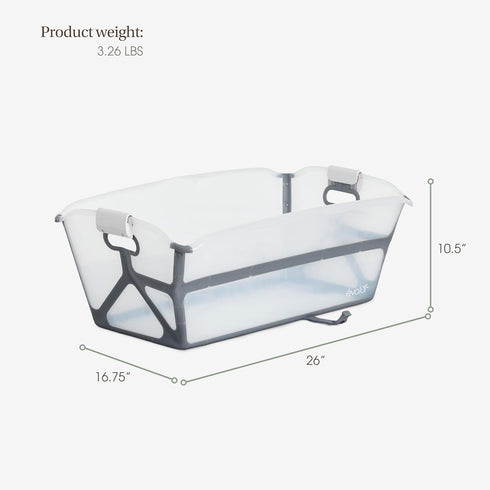Evolur Supple Baby Spa Bath Tub Foldable Portable Bathtub with Transparent Safety View for Newborns & Infants, Compact
