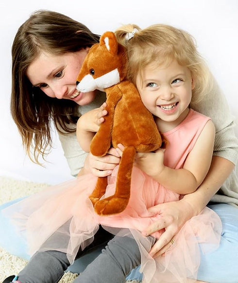 My Baby's Heartbeat Bear Recordable Stuffed Animal with 20 sec Heart Voice Recorder for Ultrasounds, Fox