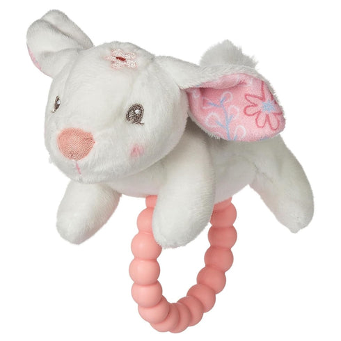 Mary Meyer Soft Baby Rattle with Soothing Teether Ring, 6-Inches, Bella Bunny