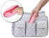 Lightweight Waterproof Silicone Baby Bib 2-Pack, Easy-Wipe Clean (Light Pink/Purple, Small)