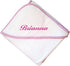Fastasticdeal Custom Personalized Embroidered Cotton Soft White Girl Bath Baby Hooded Towel