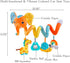 Car Seat Toys for Baby, Spiral Activity Stroller Toys for Infants 0-6 Months, Hanging Crib Toys with Music Box