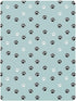 miaozhen 1 Pack 52x28 Cotton Crib Sheets for Baby Boys Girls Ultra Soft Animal Cat Paw Black White Cyan Toddler