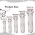 Long Cat Plush Pillow - 19.6in Cute Cat Plushie Stuffed Animals Body Pillow - Grey Kawaii Kitten Soft Plushie Doll Toy