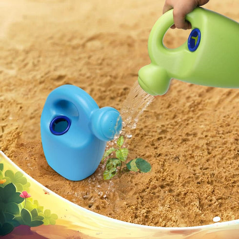 2PCS Beach Sand Watering Can Toy for Kids, Havy Duty Plastic Water Can for Garden Beach Bath Play Time, Water Can