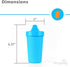 Re-Play Sippy Cups for Toddlers, 10 Oz Reusable Spill Proof Cups, Dishwasher Safe, Set of 3, A True Blue