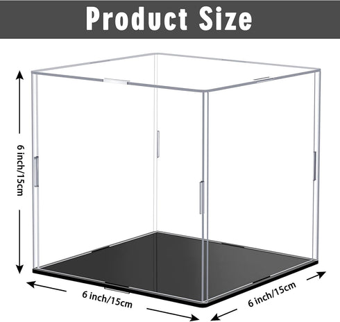 Clear Self-Assembly Acrylic Display Case - Transparent Dust Proof Protection Showcase for Boy Figurine Toys