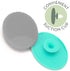 S&T INC. Exfoliating and Massaging Cradle Cap Bath Brushes for Baby, Silicone, 2 Pack in Grey and Teal