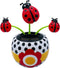 Red Solar Dancing Flower - Cute Power Flower for Car Decoration, Dashboard Swinging Doll, Home Ornament, Solar Power