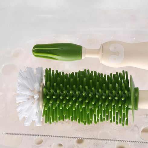 JSONO Baby Bottle Cleaning Kit - Liquid-Dispensing Brush System with Nipple & Straw Brushes - New Upgrade