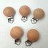 10pcs Natural Beech Wood Pacifier Clips Teething Grasping Toy Suspender Clips for DIY Baby Teether Toys (3.5cm/10pcs)