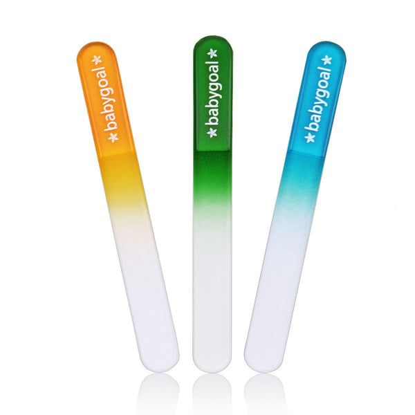 Babygoal Baby Nail Files 3 Pack,Newborn Nail Files with a Pouch,Genuine Czech