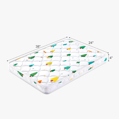 38" 24" 4"- Mini Crib Mattress x x Firm Support and Comfort Premium Foam,Noiseless and Odorless,Hypoallergenic Mini
