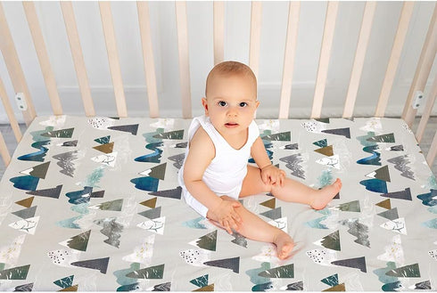 Soft & Breathable Baby Crib Sheet: TANOFAR Mountains Toddler Bed Sheets
