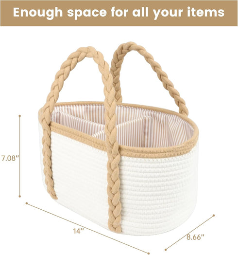 Baby Diaper Caddy, Portable Diaper Organizer for Changing Table, Car Travel Baby Shower Gifts Newborn Essentials
