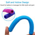 Hollow Teething Tubes Toys for Babies, 6 Pack Silicone Baby Teether Toy Tube for Infants with Nursing Biting