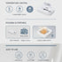 Ymiko Baby Wipe Warmer, Foldable Portable Wipes Dispenser with Smart Temperature Control and Fast Heating for Home Car
