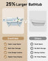 EverKiddo 36-Month Collapsible Baby Bathtub, Large Infant Bath Tub with Thermometer & Cute Soft Cushion for Newborn