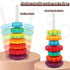 Spinning Toy, Rainbow Stacking Toys for Toddlers 1-3, Ring Stacker Baby Toys, Montessori Autism Sensory Toy
