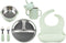 Stainless Steel Baby Feeding Set (6-Piece) Suction Plate & Bowl, Straw Cup,