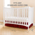 MD Home Decore 100% 28x52, 14" Crib Bed Skirt Dust Ruffle with Split Corners, Cotton, Burgundy Nursery Crib Skirt