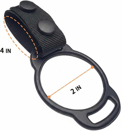 horuce 2 Pack 2 Stroller Hooks with Silicone Bottle Holders - Heavy Duty Aluminum Carabiner Clips & Universal Silicone