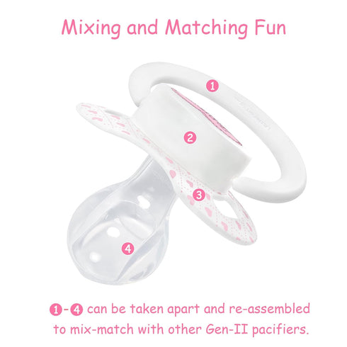 LittleForBig Bigshield Generation-II Adult Sized Printed Pacifier Blushing Baby Pattern