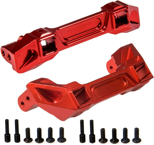 Aluminum Alloy Front and Rear Bumper Mount for 1/10 Scale TRX-4 Crawler Car in Red