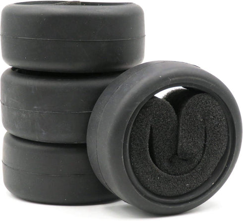 hobbysoul 24pcs RC 1/10 On Road Slick Tire Rubber Tyre with Foam Insert for 1:10 Touring Drift Car