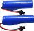 Blomiky 3.7V 1200mAh 2 Pack SM2P 3.7V 1200mAh 2 Li-ion Rechargeable Battery with Plug and USB Cable for Remote Control