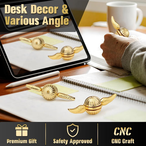 Golden Orb Fidget Spinner - Cool Metal Ball Toy for Stress Relief, Desk Decor, Sensory Toy for All Ages