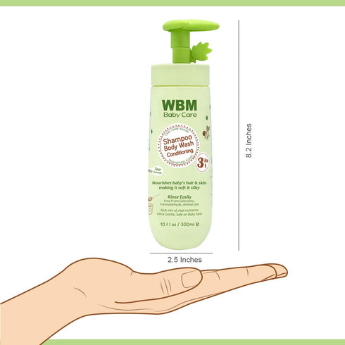 Care 3 in 1 Baby Shampoo, Body Wash & Conditioner 10 oz, Pack of 2